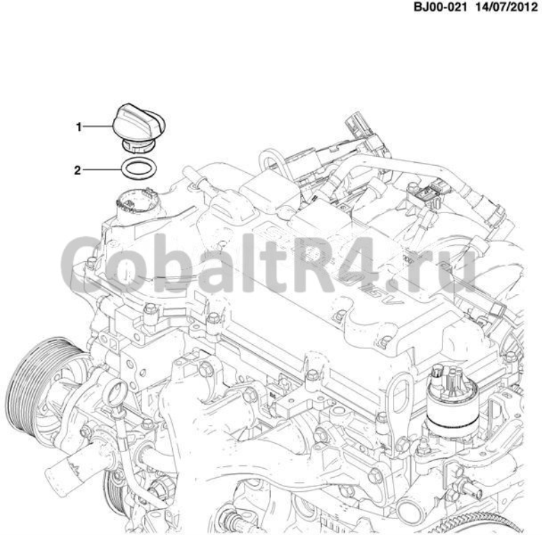 Схема размещения и установки запчастей (BJ00-021) 2013 JX69 ЭКРАН ВПУСКНОГО КОЛЛЕКТОРА/КРЫШКИ (L2C/1.5) на автомобиле Chevrolet Cobalt и Ravon R4