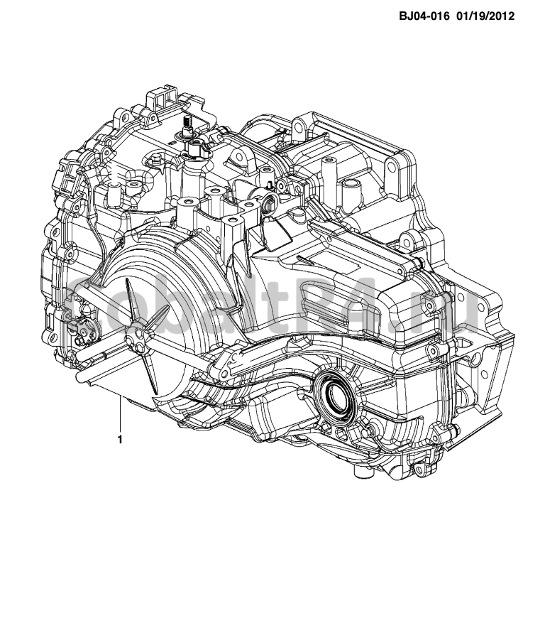 Схема размещения и установки запчастей (BJ04-016) 2013 JX69 АВТОМАТИЧЕСКАЯ КОРОБКА ПЕРЕДАЧ В СБОРЕ (MH9) на автомобиле Chevrolet Cobalt и Ravon R4